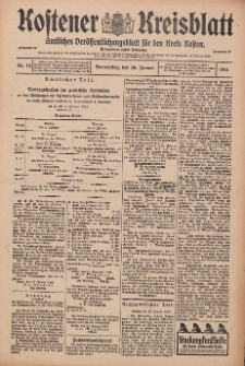 Kostener Kreisblatt: amtliches Veröffentlichungsblatt für den Kreis Kosten 1914.01.29 Jg.49 Nr13