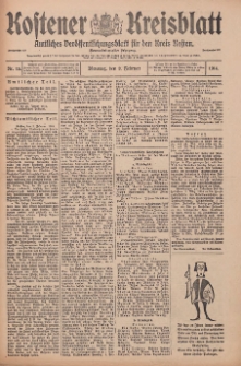 Kostener Kreisblatt: amtliches Veröffentlichungsblatt für den Kreis Kosten 1914.02.03 Jg.49 Nr15