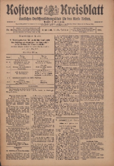 Kostener Kreisblatt: amtliches Veröffentlichungsblatt für den Kreis Kosten 1914.02.21 Jg.49 Nr23