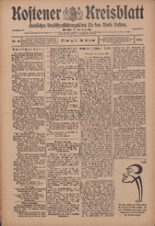 Kostener Kreisblatt: amtliches Veröffentlichungsblatt für den Kreis Kosten 1914.02.24 Jg.49 Nr24