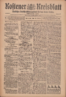 Kostener Kreisblatt: amtliches Ver&ouml;ffentlichungsblatt f&uuml;r den Kreis Kosten 1914.02.26 Jg.49 Nr25