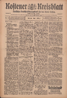 Kostener Kreisblatt: amtliches Ver&ouml;ffentlichungsblatt f&uuml;r den Kreis Kosten 1914.03.03 Jg.49 Nr27