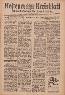 Kostener Kreisblatt: amtliches Veröffentlichungsblatt für den Kreis Kosten 1914.03.10 Jg.49 Nr30