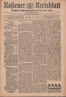 Kostener Kreisblatt: amtliches Veröffentlichungsblatt für den Kreis Kosten 1914.03.12 Jg.49 Nr31