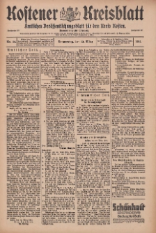 Kostener Kreisblatt: amtliches Veröffentlichungsblatt für den Kreis Kosten 1914.03.19 Jg.49 Nr34