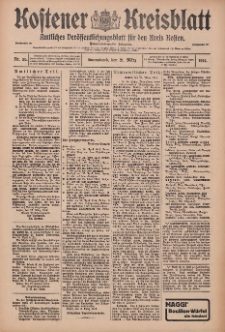 Kostener Kreisblatt: amtliches Veröffentlichungsblatt für den Kreis Kosten 1914.03.21 Jg.49 Nr35