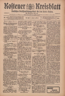 Kostener Kreisblatt: amtliches Veröffentlichungsblatt für den Kreis Kosten 1914.05.09 Jg.49 Nr56