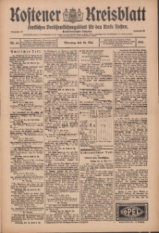 Kostener Kreisblatt: amtliches Veröffentlichungsblatt für den Kreis Kosten 1914.05.12 Jg.49 Nr57