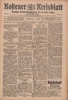 Kostener Kreisblatt: amtliches Veröffentlichungsblatt für den Kreis Kosten 1914.05.14 Jg.49 Nr58