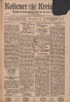 Kostener Kreisblatt: amtliches Ver&ouml;ffentlichungsblatt f&uuml;r den Kreis Kosten 1914.05.19 Jg.49 Nr60