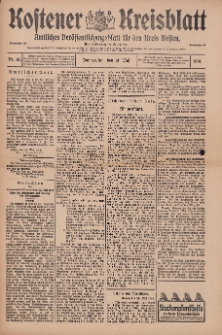 Kostener Kreisblatt: amtliches Ver&ouml;ffentlichungsblatt f&uuml;r den Kreis Kosten 1914.05.21 Jg.49 Nr61