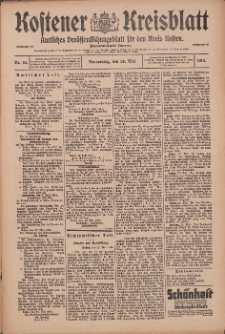 Kostener Kreisblatt: amtliches Veröffentlichungsblatt für den Kreis Kosten 1914.05.28 Jg.49 Nr64