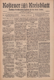 Kostener Kreisblatt: amtliches Ver&ouml;ffentlichungsblatt f&uuml;r den Kreis Kosten 1914.06.23 Jg.49 Nr75