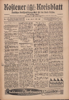 Kostener Kreisblatt: amtliches Ver&ouml;ffentlichungsblatt f&uuml;r den Kreis Kosten 1914.06.27 Jg.49 Nr77