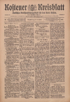 Kostener Kreisblatt: amtliches Veröffentlichungsblatt für den Kreis Kosten 1914.07.02 Jg.49 Nr79