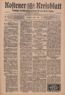 Kostener Kreisblatt: amtliches Ver&ouml;ffentlichungsblatt f&uuml;r den Kreis Kosten 1914.07.04 Jg.49 Nr80