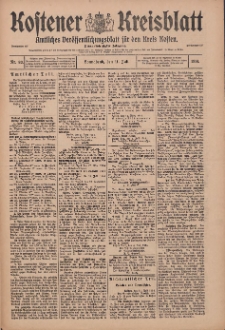 Kostener Kreisblatt: amtliches Veröffentlichungsblatt für den Kreis Kosten 1914.07.11 Jg.49 Nr83