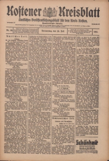 Kostener Kreisblatt: amtliches Veröffentlichungsblatt für den Kreis Kosten 1914.07.23 Jg.49 Nr88