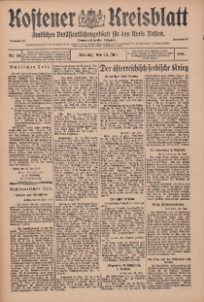Kostener Kreisblatt: amtliches Ver&ouml;ffentlichungsblatt f&uuml;r den Kreis Kosten 1914.07.28 Jg.49 Nr90