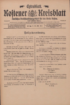 Kostener Kreisblatt: amtliches Veröffentlichungsblatt für den Kreis Kosten 1914.07.31 Jg.49 Extrablatt