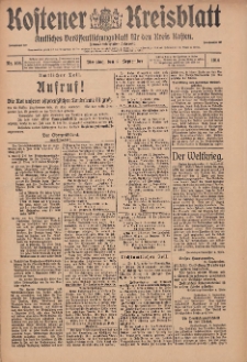 Kostener Kreisblatt: amtliches Veröffentlichungsblatt für den Kreis Kosten 1914.09.08 Jg.49 Nr108