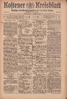 Kostener Kreisblatt: amtliches Ver&ouml;ffentlichungsblatt f&uuml;r den Kreis Kosten 1914.09.19 Jg.49 Nr113