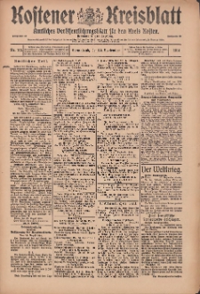 Kostener Kreisblatt: amtliches Veröffentlichungsblatt für den Kreis Kosten 1914.09.19 Jg.49 Nr113