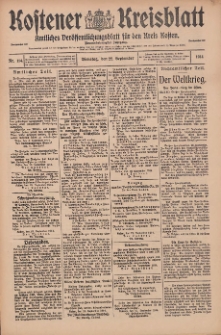 Kostener Kreisblatt: amtliches Ver&ouml;ffentlichungsblatt f&uuml;r den Kreis Kosten 1914.09.22 Jg.49 Nr114