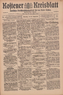 Kostener Kreisblatt: amtliches Veröffentlichungsblatt für den Kreis Kosten 1914.09.22 Jg.49 Nr114