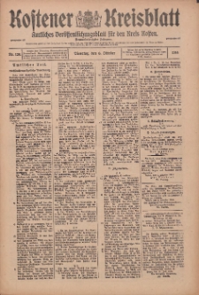 Kostener Kreisblatt: amtliches Ver&ouml;ffentlichungsblatt f&uuml;r den Kreis Kosten 1914.10.06 Jg.49 Nr120