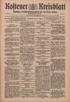 Kostener Kreisblatt: amtliches Ver&ouml;ffentlichungsblatt f&uuml;r den Kreis Kosten 1914.10.10 Jg.49 Nr122