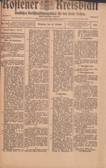 Kostener Kreisblatt: amtliches Ver&ouml;ffentlichungsblatt f&uuml;r den Kreis Kosten 1914.10.13 Jg.49 Nr123