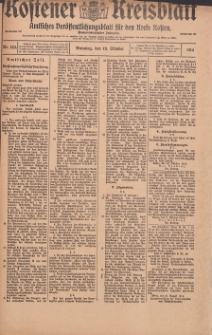 Kostener Kreisblatt: amtliches Veröffentlichungsblatt für den Kreis Kosten 1914.10.13 Jg.49 Nr123