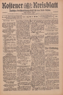 Kostener Kreisblatt: amtliches Ver&ouml;ffentlichungsblatt f&uuml;r den Kreis Kosten 1914.10.15 Jg.49 Nr124