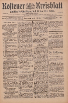 Kostener Kreisblatt: amtliches Veröffentlichungsblatt für den Kreis Kosten 1914.10.15 Jg.49 Nr124