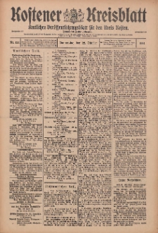 Kostener Kreisblatt: amtliches Ver&ouml;ffentlichungsblatt f&uuml;r den Kreis Kosten 1914.10.22 Jg.49 Nr127