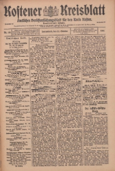 Kostener Kreisblatt: amtliches Ver&ouml;ffentlichungsblatt f&uuml;r den Kreis Kosten 1914.10.31 Jg.49 Nr131