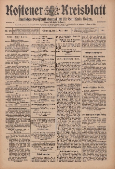 Kostener Kreisblatt: amtliches Ver&ouml;ffentlichungsblatt f&uuml;r den Kreis Kosten 1914.11.03 Jg.49 Nr132