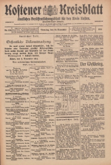 Kostener Kreisblatt: amtliches Ver&ouml;ffentlichungsblatt f&uuml;r den Kreis Kosten 1914.11.10 Jg.49 Nr135