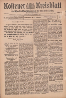 Kostener Kreisblatt: amtliches Veröffentlichungsblatt für den Kreis Kosten 1914.11.19 Jg.49 Nr139