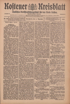 Kostener Kreisblatt: amtliches Veröffentlichungsblatt für den Kreis Kosten 1914.12.05 Jg.49 Nr146