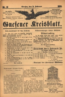 Gnesener Kreisblatt 1910.02.03 Nr10