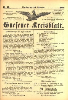 Gnesener Kreisblatt 1910.02.10 Nr12