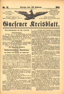 Gnesener Kreisblatt 1910.02.27 Nr17