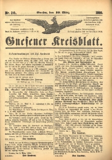 Gnesener Kreisblatt 1910.03.10 Nr20