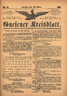 Gnesener Kreisblatt 1910.03.13 Nr21