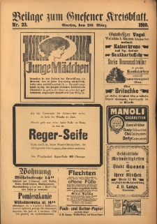 Beilage zum Gnesener Kreisblatt 1910.03.20 Nr23
