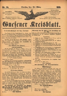 Gnesener Kreisblatt 1910.03.24 Nr24