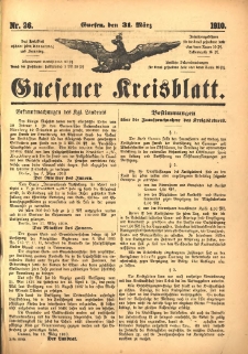 Gnesener Kreisblatt 1910.03.31 Nr26