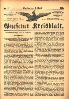 Gnesener Kreisblatt 1910.04.03 Nr27